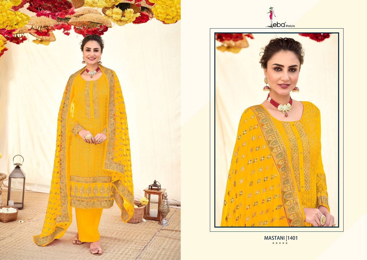 Eba Mastani Colours Heavy Festive Wear Georgette Designer Salwar Kameez Collection
